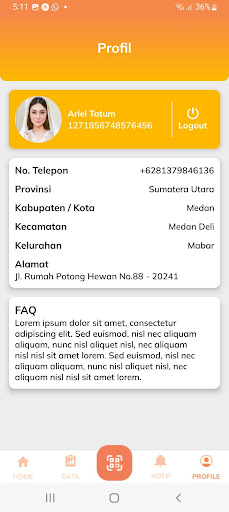 Android application Mbayu - Kader screenshort