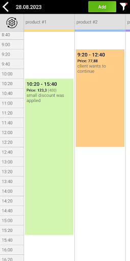 Android application Calendar Rental Control Tool screenshort