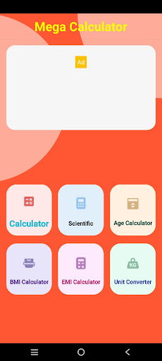 Android application Mega Calculator screenshort