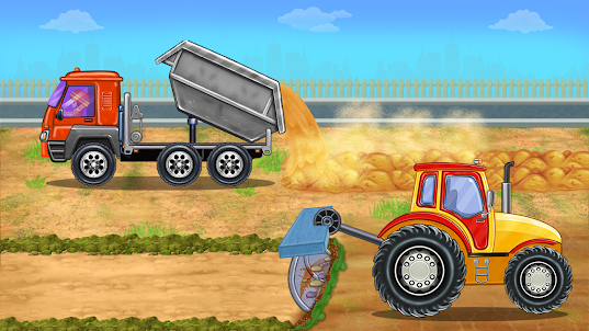 Road Building Truck Games