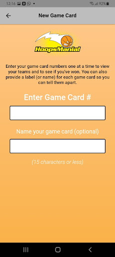 HoopsMania Fundraisers Screen 3