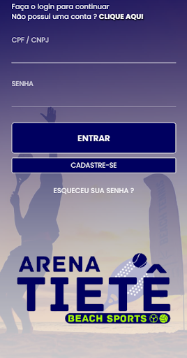 Android application Arena Tietê Beach Sports screenshort
