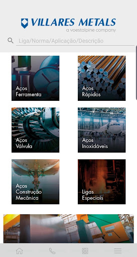 Android application Villares Metals Connect screenshort