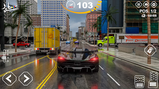 Android application Real Car Driving City Games screenshort