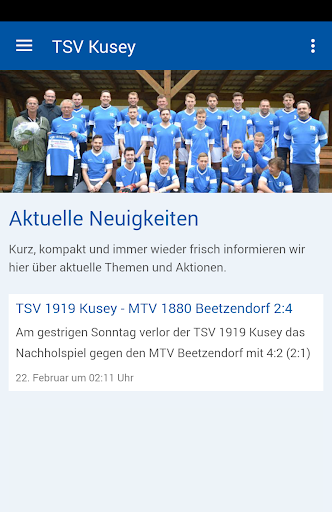 Android application TSV 1919 Kusey e.V. screenshort