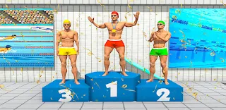 Aqua swimming pool racing 3D - Screenshot 1
