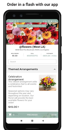 Android application @flowers screenshort
