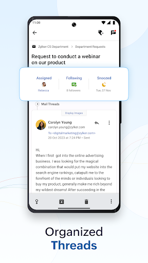 Screenshot of Zoho TeamInbox