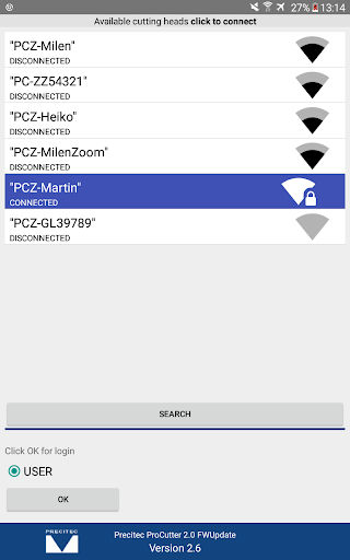Android application Precitec ProCutter 2.0 Firmwar screenshort