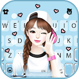 Lovely Sweet Girl Wallpapers Keyboard Background icon