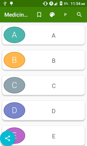 Android application Medicine dictionary आसान Leve screenshort