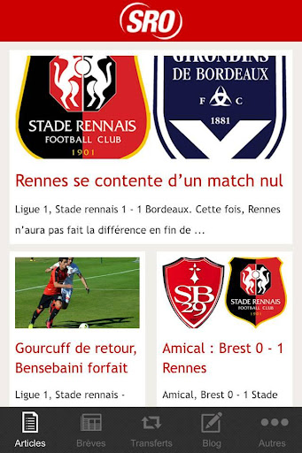 Android application Stade Rennais Online screenshort