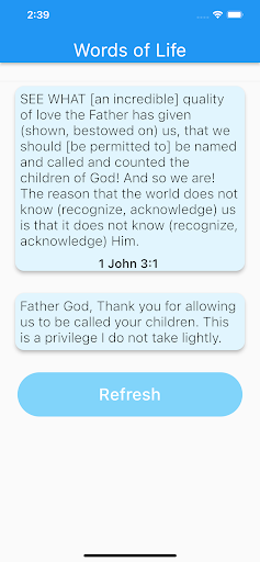 Words of Life - Devotional Screen 3