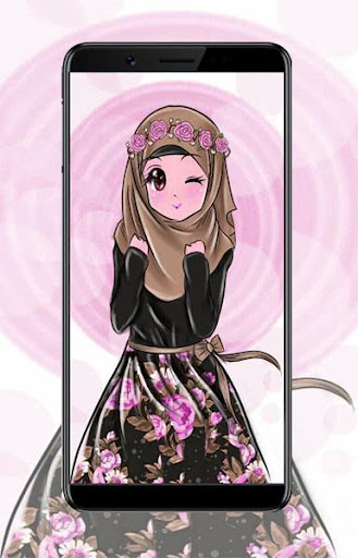Hijab Wallpapers Cartoon Screen 2