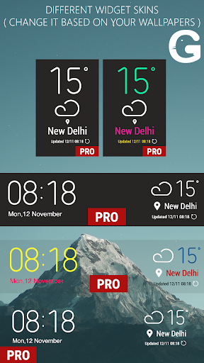 Weather Widget Galaxy S8 Pro S9 - Live Temperature