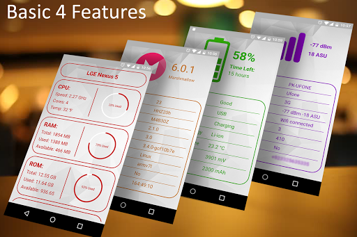 Android application PhInfo (Full device details) screenshort