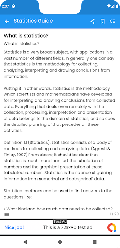 Statistics Guide Screen 3