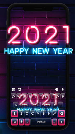 Android application Neon New Year 2021 Keyboard Ba screenshort