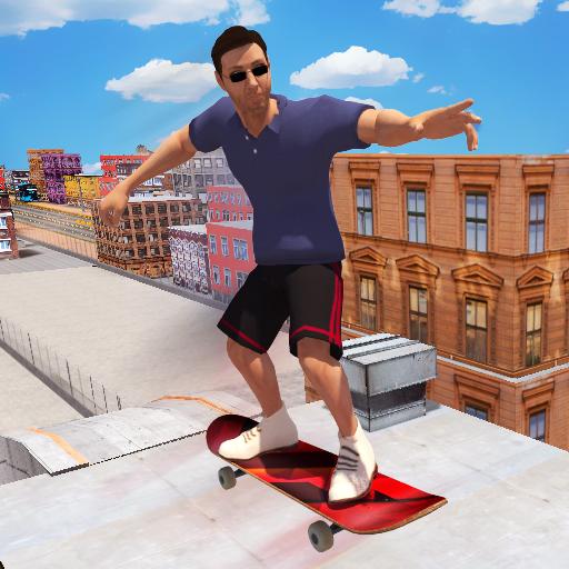 Rooftop Skater Boy Game  Icon