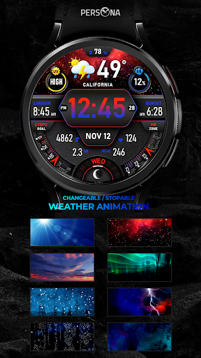 Digital Watch Face PER017 Axis Screen 3