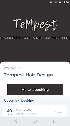 Android application Tempest Hair Design screenshort