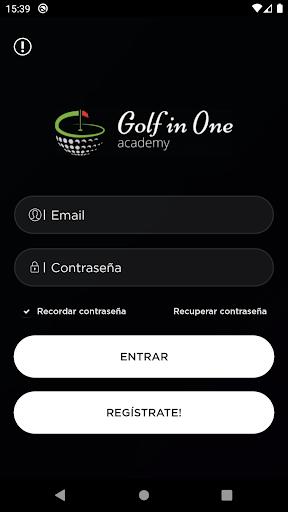 Android application Golf In One Academy screenshort