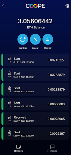 Coope Wallet Screen 2