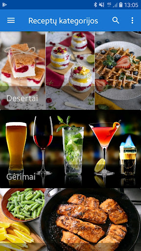 Android application Receptai LT screenshort