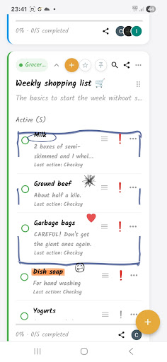 Checksy Shared Lists