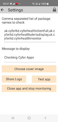 Cyfer Health Watchdog Lite Screen 2