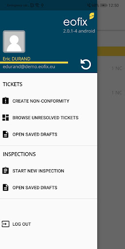Android application eofix screenshort