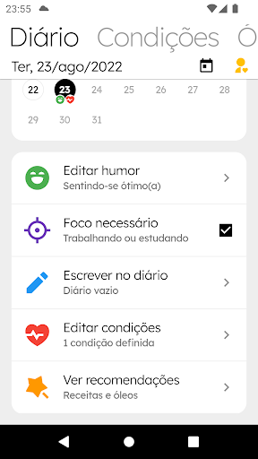 Android application Meu Bem-Estar - Aromaterapia screenshort