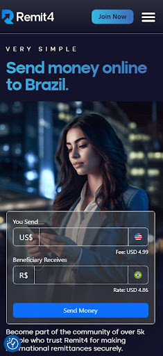 Android application Remit4: Send Money & Transfer screenshort