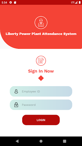 Android application Liberty Power Ltd. Attendance screenshort