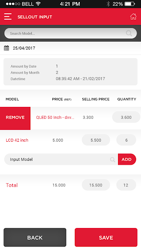 SHARP PSM TRACKING Screen 2