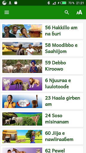 Android application Fulfulde contes avec audio 5 screenshort