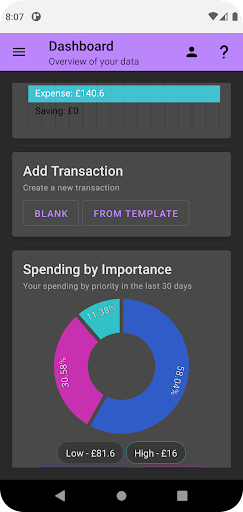 Android application MoneyGuard Finance Tracker screenshort
