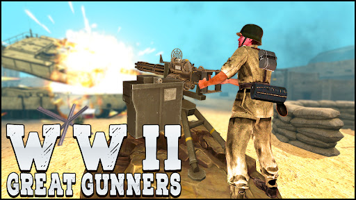 Android application Gunner World War: WW2 Gun Game screenshort