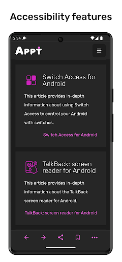 Appt - App accessibility Screen 2