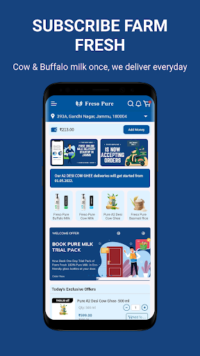 Freso Pure - Milk Delivery Screen 2