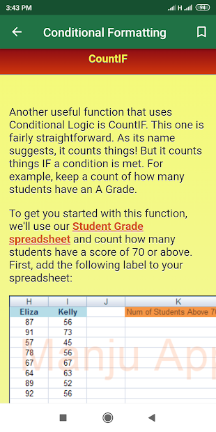 Captura de Pantalla 8 Full Excel Course, Excel Tutorial (Offline) android