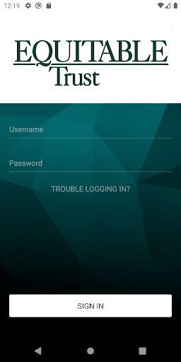 Android application Equitable Trust screenshort