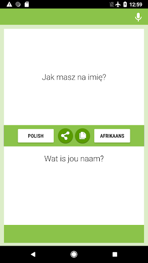 Android application Polish-Afrikaans Translator screenshort