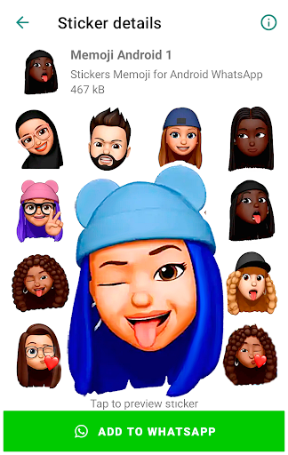 Android application Stickers Memoji for Android screenshort