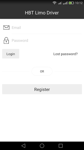 Android application HBT Limo Driver screenshort
