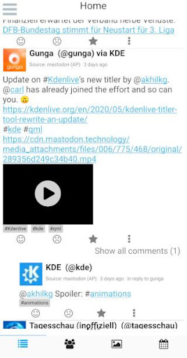 Android application Friendiqa screenshort