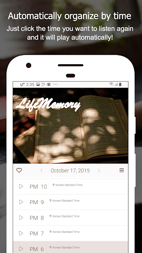 Android application 24/7 Voice Recorder - Life Mem screenshort