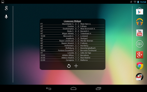 Football Livescore Widget