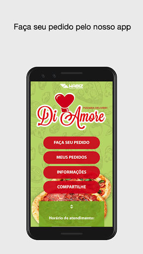 Android application Di Amore Pizzaria screenshort