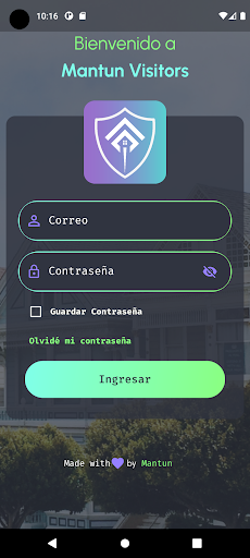 Android application Mantun Visitors screenshort